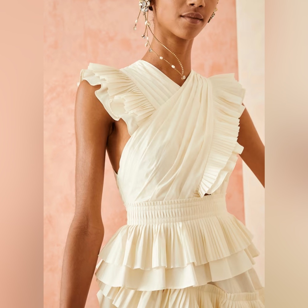 ULLA JOHNSON Ruffle Dress (white)